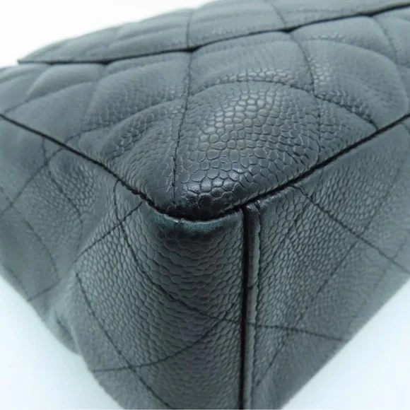 💎 GORGEOUS 💎 CHANEL CAVIAR FLAP DOUBLE CHAIN QUILTED JUMBO MAXI - Picture 7 of 16